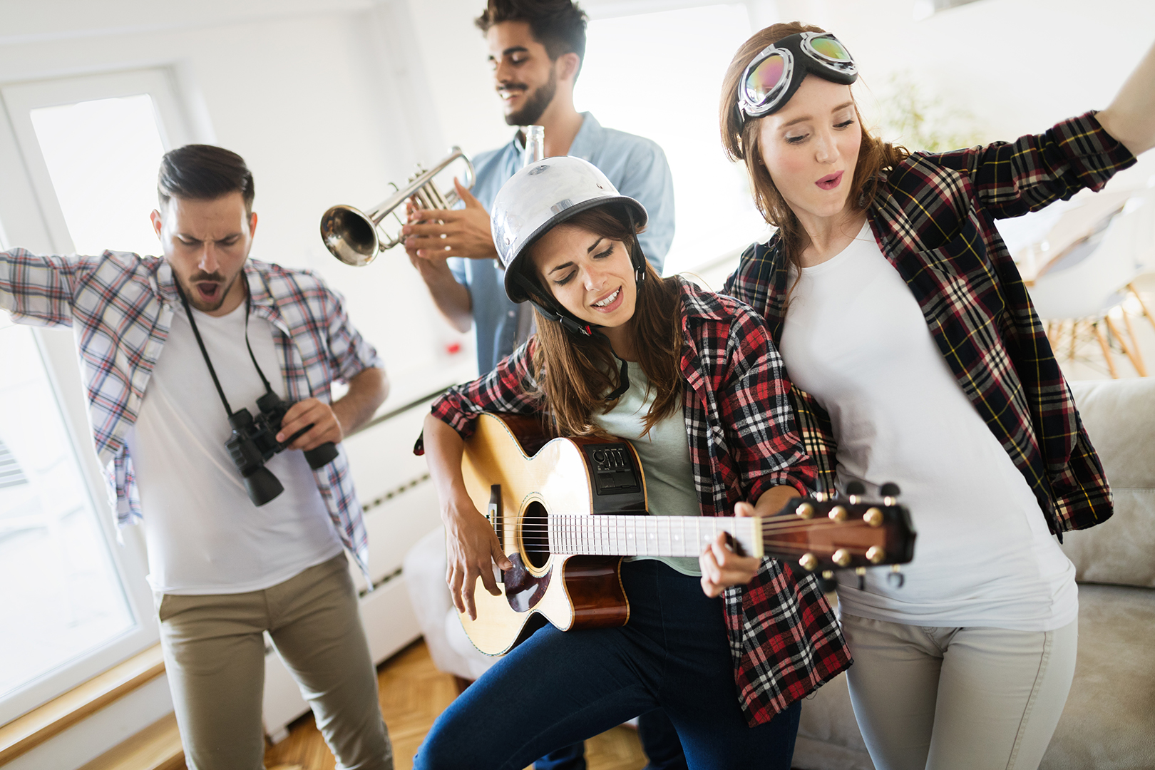 RemarkablePeople team action with group performing a song